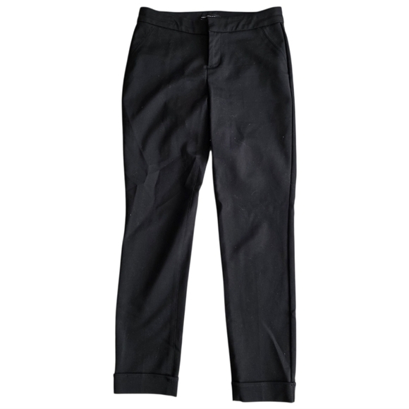 Saks Fifth Avenue Pants - Saks Fifth Avenue Black Trousers Cuffed Hem Size 2
